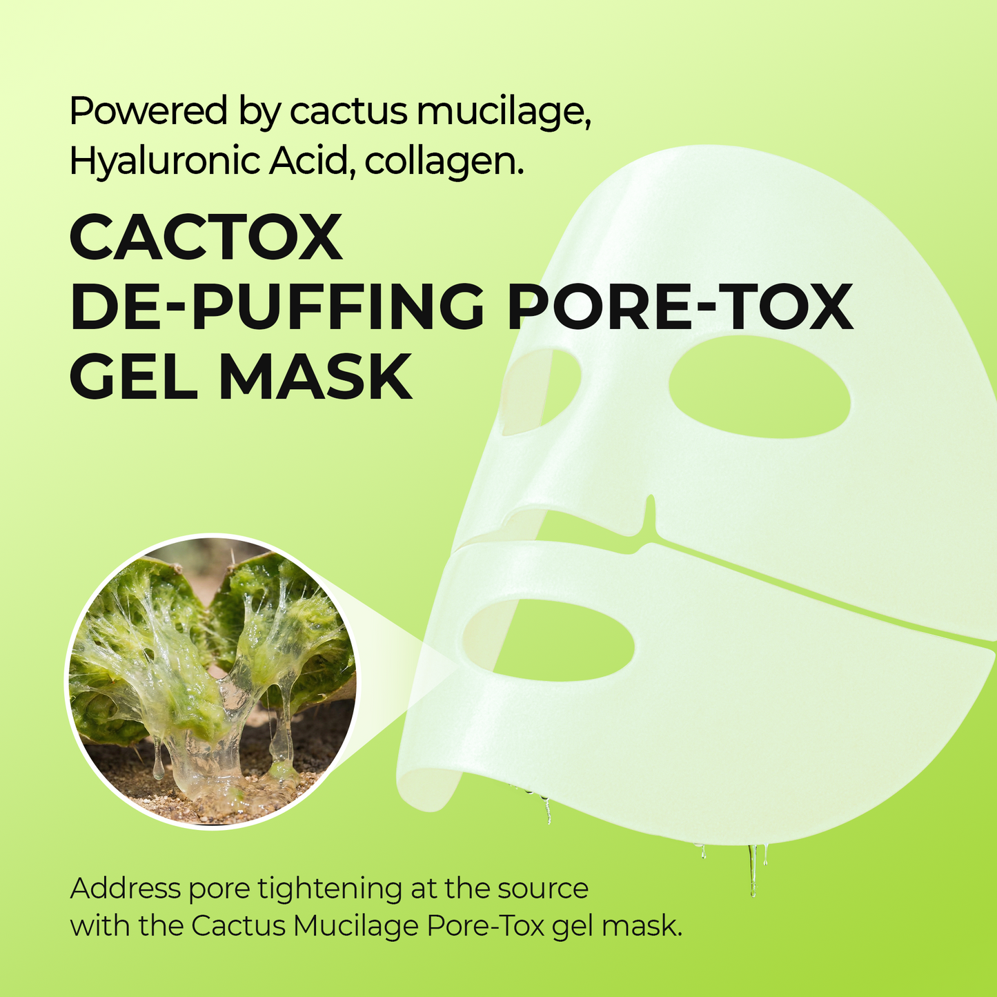 CACTOX De-Puffing Pore Tox Gel Mask 4EA